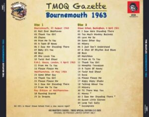 THE BEATLES – BOURNEMOUTH 1963 – TMOQ/HMC – 2 CD ! - Image 2